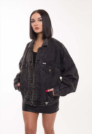 'GUESS' VINTAGE BLACK DENIM JACKET