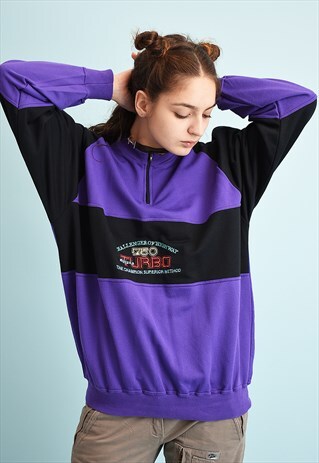 90'S RETRO ATHLEISURE SPORTS SLOUCHY SWEATSHIRT JUMPER