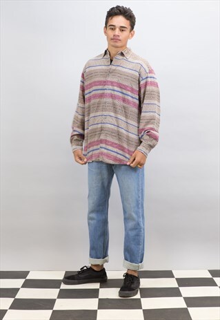 VINTAGE AZTEC PATTERN SHIRT