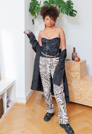 VINTAGE Y2K HIGH WAIST ANIMAL PRINTS PANTS TROUSERS