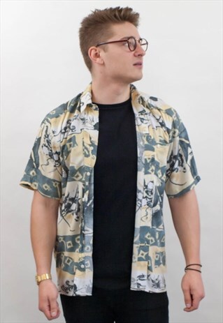VINTAGE ABSTRACT PATTERN SHIRT