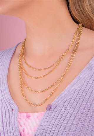 VINTAGE LAYERED CHAIN NECKLACE