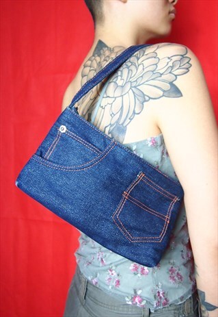 DENIM MINI CLUTCH BAG
