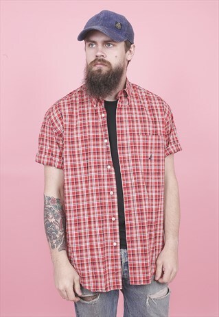 VINTAGE NAUTICA CHECK SHIRT /R8100
