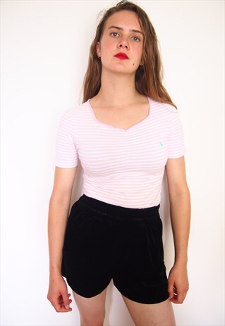 PINK CANDY STRIPPED POLO TSHIRT
