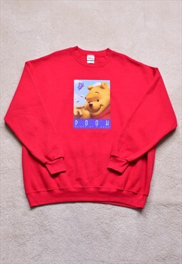 Women's Vintage 90s Disney Winnie The Pooh Print Sweater