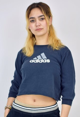 VINTAGE 90'S ADIDAS CROP SWEATSHIRT
