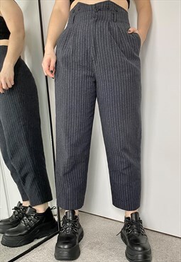 Petite striped trousers