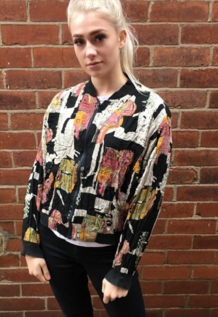 VINTAGE BOMBER PATCHWORK JACKET