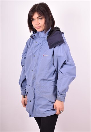 BERGHAUS WOMENS VINTAGE WINDBREAKER JACKET MEDIUM PURPLE 90S