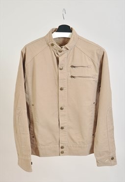 Vintage 00s biker jacket in beige