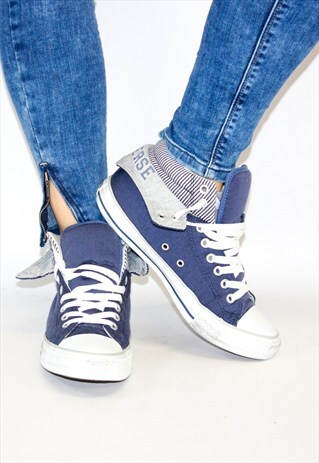 RETRO FOLD DOWN NAVY HI-TOP CONVERSE