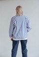 VINTAGE OVERSIZED SHOULDER WOMEN BOMBER JACKET IN PURPLE M