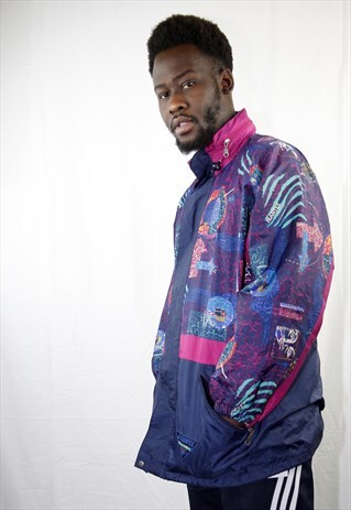 80'S VINTAGE MULTI PRINTS WINDBREAKER