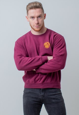 VINTAGE GRAPHIC SWEATSHIRT IN MAROON SMALL