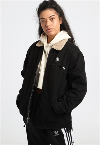 90S US POLO ASSN DENIM SHEARLING JACKET