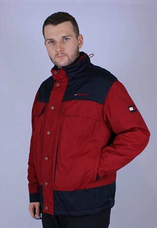 TOMMY HILFIGER JACKET RARE MEN INSLUTED WINTER MULTIPOCKET