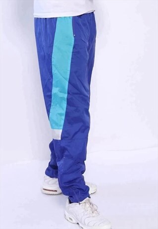 VINTAGE NIKE LOGO TRACKSUIT BOTTOMS BLUE