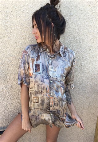 OVERSIZED RETRO 90S 80S VINTAGE UNISEX FESTIVAL SHIRT