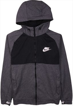 Vintage 90's Nike Hoodie Swoosh Full Zip Up Grey Small