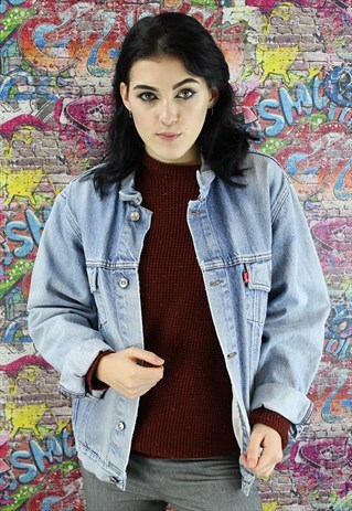 VINTAGE 80S LIGHT BLUE LEVI'S DENIM JACKET. UNISEX.