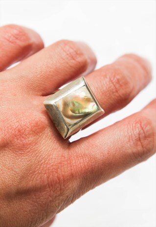 STERLING SILVER 925 MOTHER OF SHELL RING