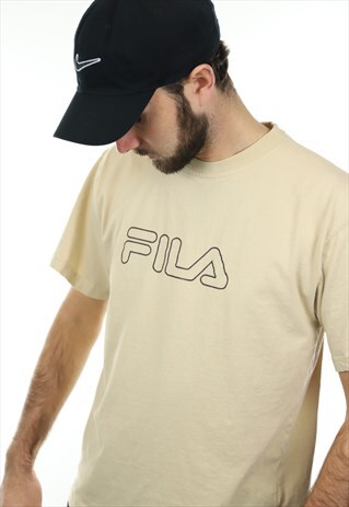 VINTAGE FILA SPELL OUT T SHIRT TEE