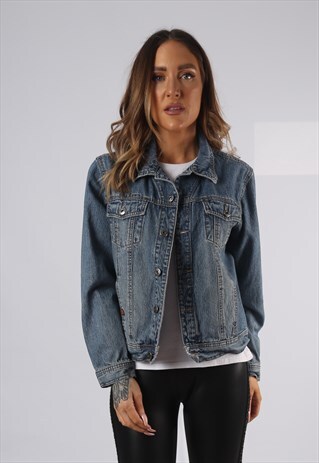 VINTAGE DENIM JACKET UK 8 - 10 SMALL (GP1R)