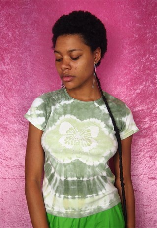 TIE DYE BUTTERFLY T SHIRT