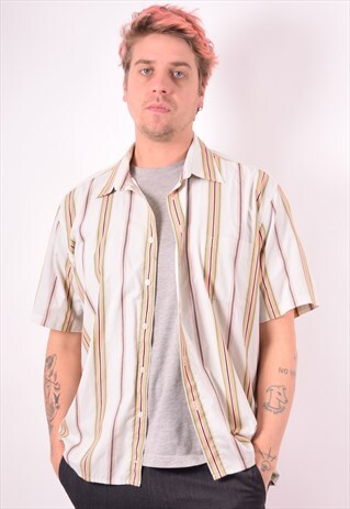 YVES SAINT LAURENT MENS VINTAGE SHIRT XXL MULTI 90S