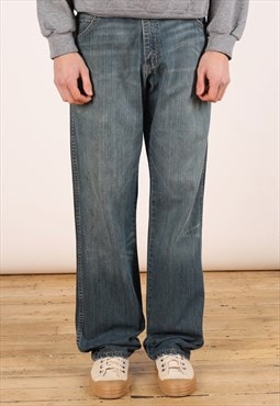 Vintage Wrangler Baggy Jeans Men's Dark Blue