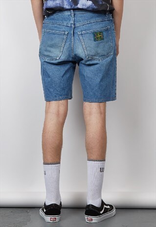 VINTAGE 90'S STONE ISLAND MID-WASH SHORTS