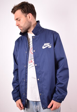 NIKE MENS VINTAGE JACKET MEDIUM BLUE 90S