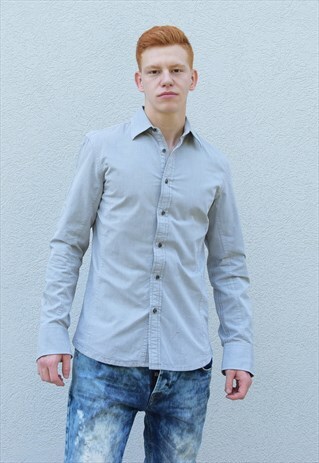 Y2K DIESEL DENIM SHIRT GREY
