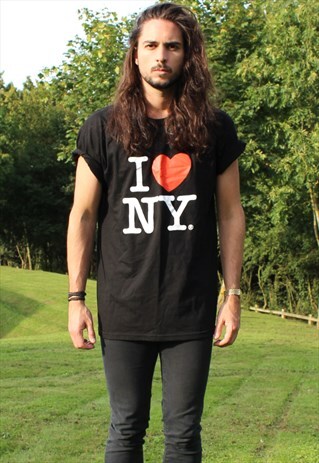 VINTAGE 90S USA I LOVE NEW YORK T-SHIRT LARGE NY NYC HEART