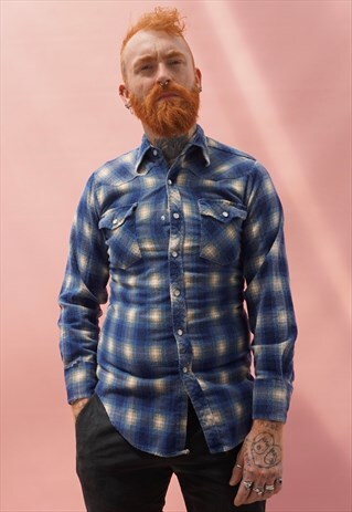 VINTAGE BLUE WESTERN SHIRT