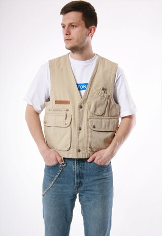 90S VINTAGE WORKWEAR GILET OLDSCHOOL WAISTCOAT 13796
