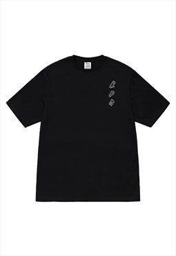 Oversized short sleeved t-shirt in black