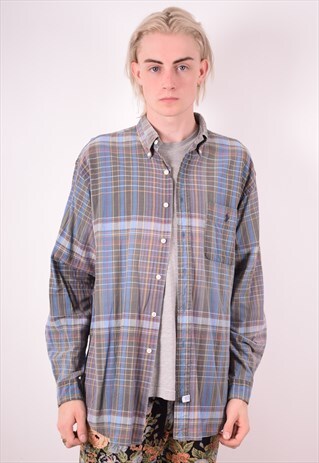 POLO RALPH LAUREN MENS VINTAGE SHIRT LARGE MULTI CHECK 90S