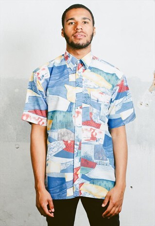 VINTAGE ABSTRACT PATTERNED SHIRT