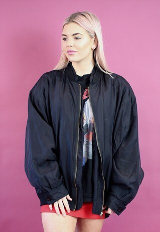 90S SILK BOMBER OVERSIZED JACKET
