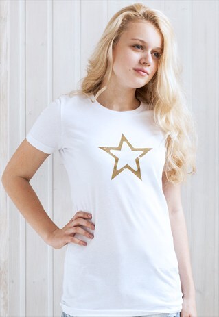 STAR T SHIRT - GRAPHIC ABSTRACT GEOMETRIC MINIMALIST RETRO