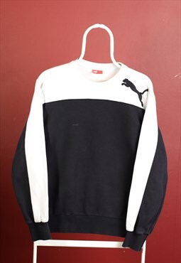 Vintage Puma Crewneck Logo Sweatshirt Black White
