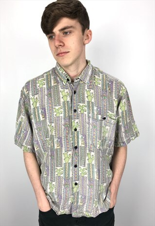 90S VINTAGE PATTERNED FESTIVAL SHIRT