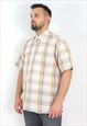 GANT MEN 2XL CASUAL MADE IN USA SHIRT CHECK SHORT SLEEVE TOP