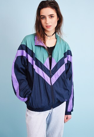 90'S RETRO ATHLEISURE SPORTS SHELL BOMBER JACKET