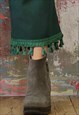 TROUSERS & TOP CO-ORDINATES IN GREEN WITH TASSELS