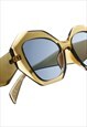 FASHIONABLE OLIVE GREEN SUNGLASSES WITH SMOKE GREY LENS