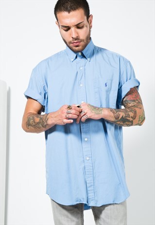 VINTAGE 80S POLO RALPH LAUREN SHORT SLEEVE SHIRT/ S2389