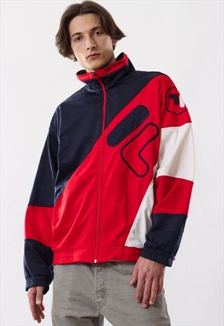 90'S VINTAGE MENS FILA BIG LOGO TRACK TOP SUIT JACKET